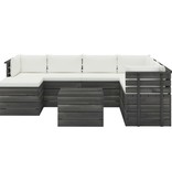 VidaXL 8-delige Loungeset met kussens pallet massief grenenhout