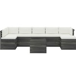 VidaXL 8-delige Loungeset met kussens pallet massief grenenhout
