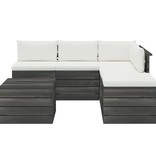 VidaXL 6-delige Loungeset met kussens pallet grenenhout