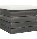 VidaXL 4-delige Loungeset met kussens pallet massief grenenhout