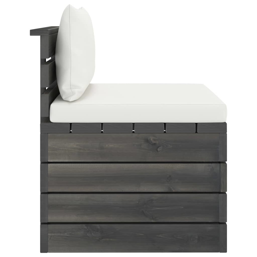 VidaXL 3-delige Loungeset met kussens pallet massief grenenhout