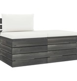 VidaXL 2-delige Loungeset met kussens pallet massief grenenhout