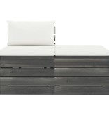 VidaXL 2-delige Loungeset met kussens pallet massief grenenhout