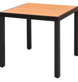 VidaXL 5-delige Tuinset PVC-rattan zwart en bruin