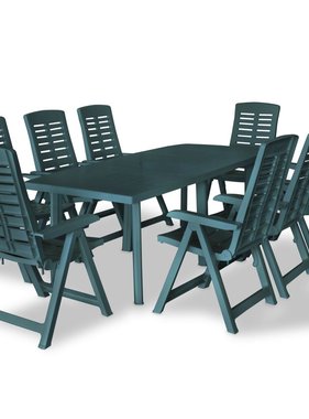 VidaXL 9-delige Tuinset kunststof groen