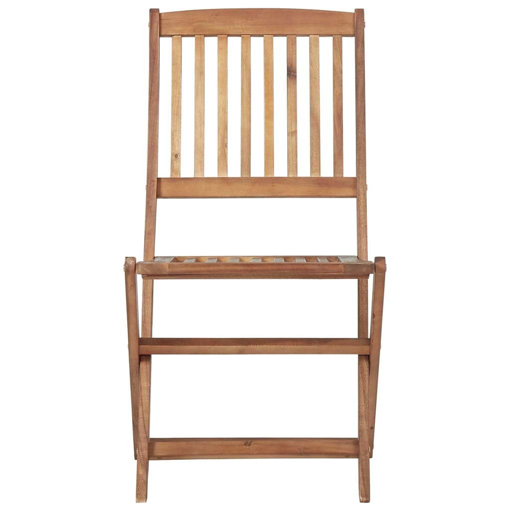VidaXL Tuinstoelen inklapbaar 4 st met kussens massief acaciahout