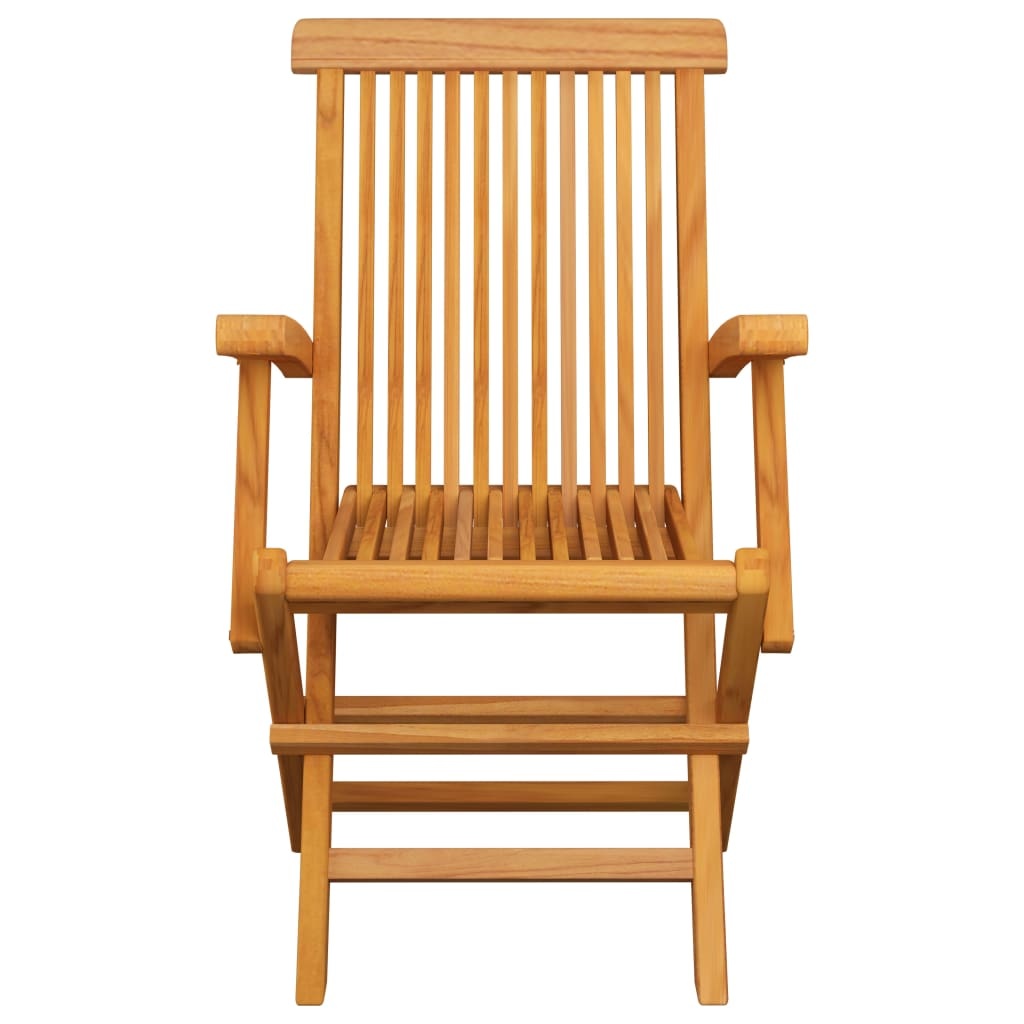 VidaXL Tuinstoelen met rode kussens 6 st massief teakhout