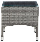 vidaXL Salontafel 60x40x36 cm poly rattan grijs