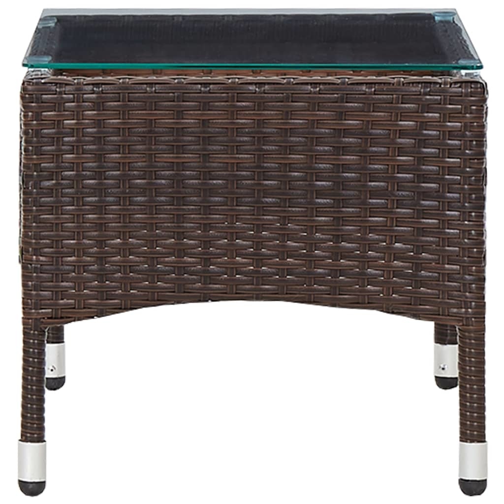 vidaXL Salontafel 60x40x36 cm poly rattan bruin