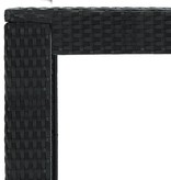 vidaXL Tuinbartafel 140,5x60,5x110,5 cm poly rattan zwart