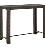 vidaXL Tuinbartafel 140,5x60,5x110,5 cm poly rattan bruin