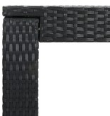 vidaXL Tuinbartafel 60,5x60,5x110,5 cm poly rattan zwart