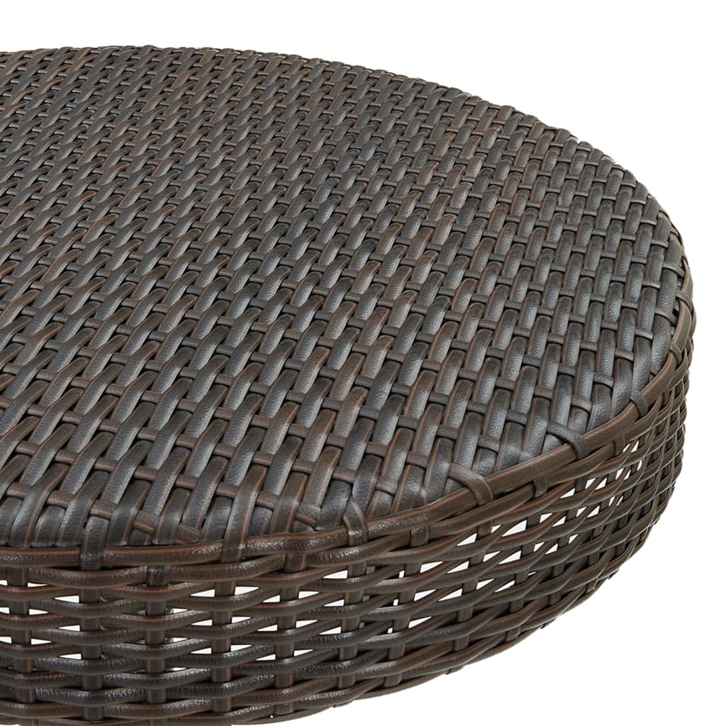 vidaXL Tuintafel 75,5x106 cm poly rattan bruin