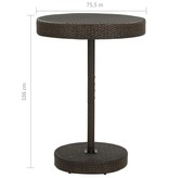 vidaXL Tuintafel 75,5x106 cm poly rattan bruin