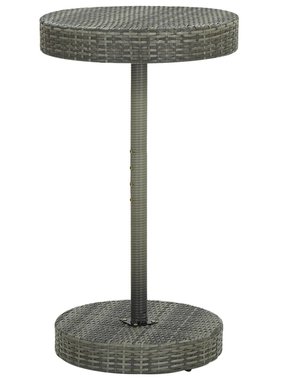 vidaXL Tuintafel 60,5x106 cm poly rattan grijs