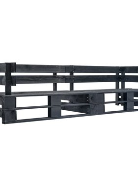 VidaXL Tuinbank 2-zits pallet hout zwart