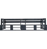 VidaXL Tuinbank 2-zits pallet hout zwart