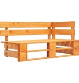 VidaXL Tuinbank met rode kussens pallet grenenhout