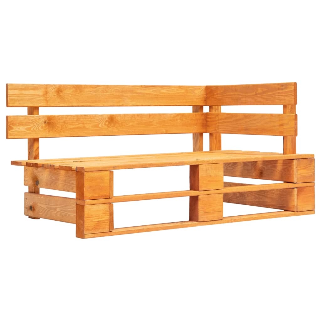 VidaXL Tuinbank met rode kussens pallet grenenhout