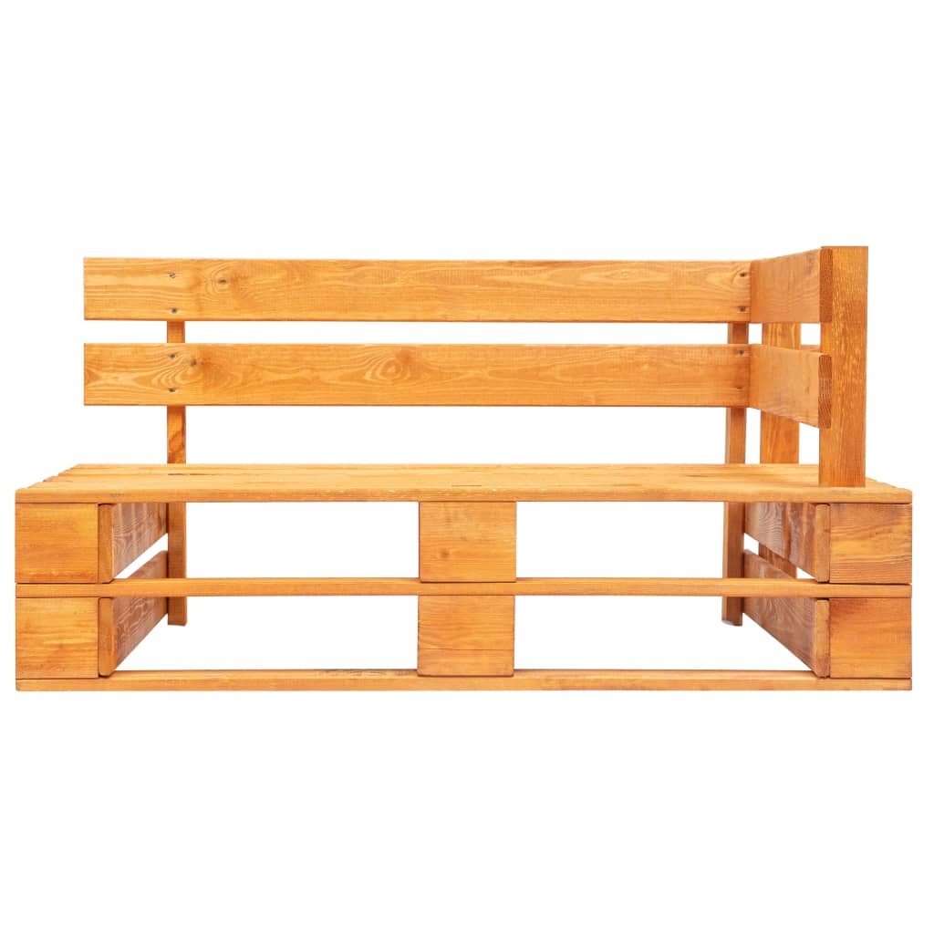 VidaXL Tuinbank met rode kussens pallet grenenhout