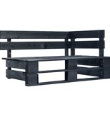 VidaXL Tuinbank met rode kussens pallet grenenhout