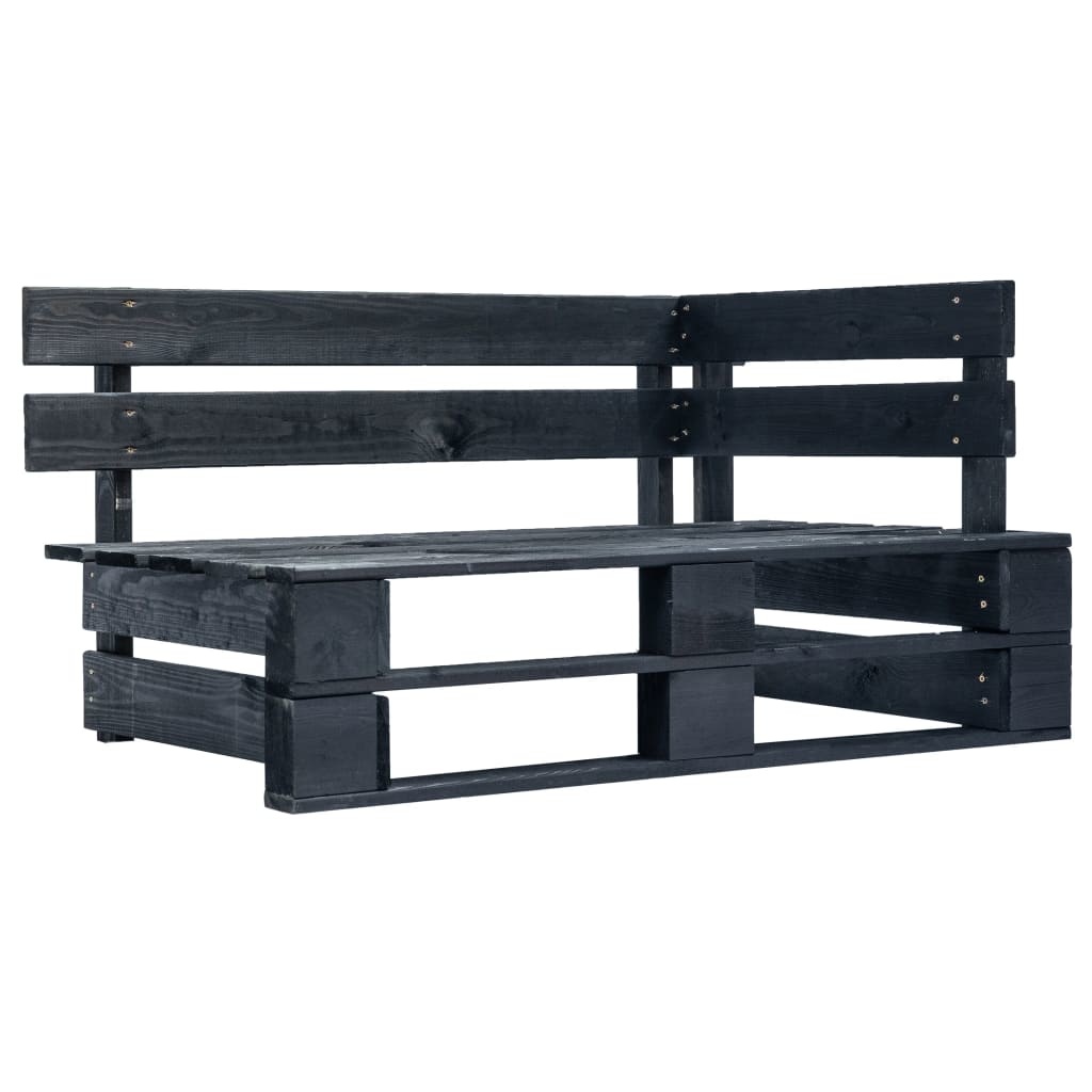 VidaXL Tuinbank met rode kussens pallet grenenhout