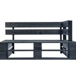 VidaXL Tuinbank met rode kussens pallet grenenhout