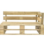 VidaXL Tuinbank met rode kussens pallet grenenhout
