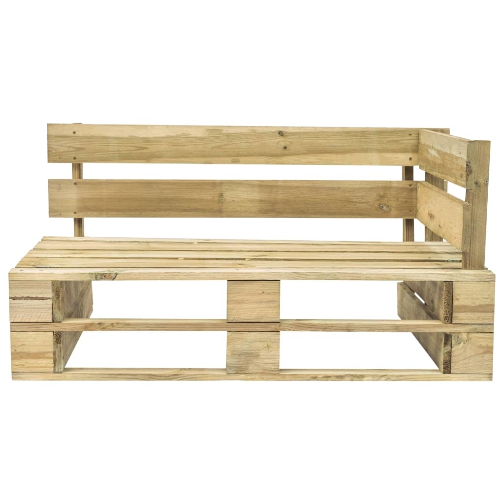 VidaXL Tuinbank met rode kussens pallet grenenhout