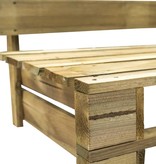 VidaXL Tuinbank met rode kussens pallet grenenhout