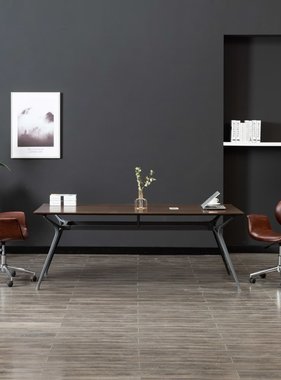 VidaXL Eetkamerstoelen draaibaar 2 st kunstleer bruin