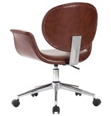 VidaXL Eetkamerstoelen draaibaar 2 st kunstleer bruin