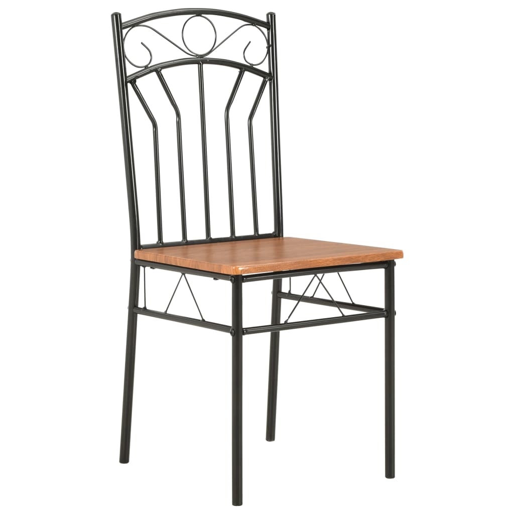 VidaXL Eetkamerstoelen 4 st MDF bruin