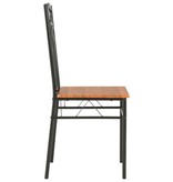 vidaXL Eetkamerstoelen 4 st MDF bruin