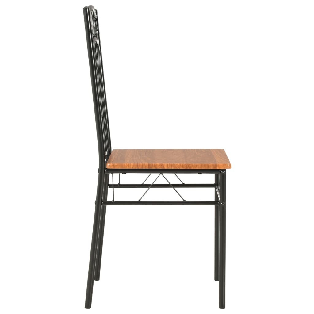 vidaXL Eetkamerstoelen 4 st MDF bruin