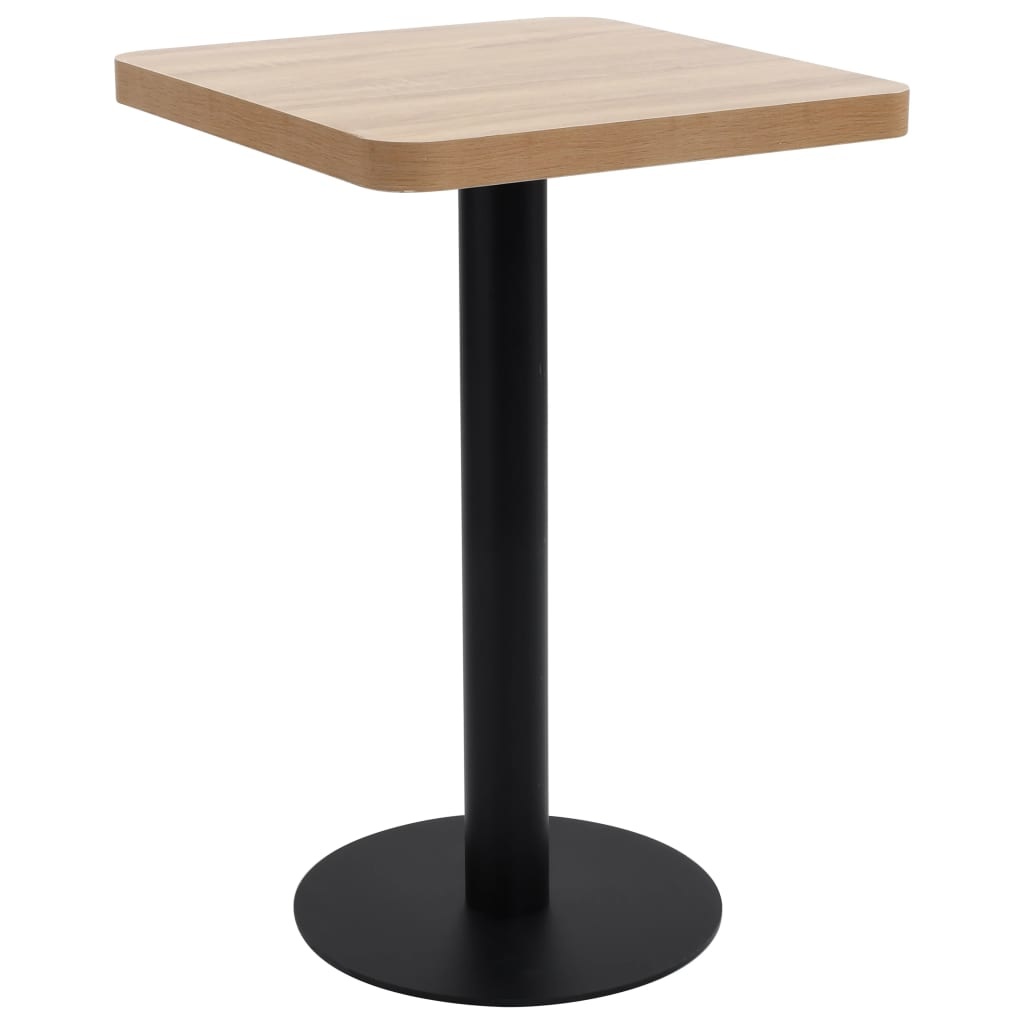 VidaXL Bistrotafel 50x50 cm MDF lichtbruin