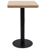 VidaXL Bistrotafel 50x50 cm MDF lichtbruin
