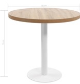 vidaXL Bistrotafel 80 cm MDF lichtbruin