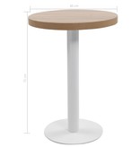 vidaXL Bistrotafel 60 cm MDF lichtbruin