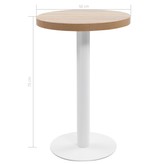 vidaXL Bistrotafel 50 cm MDF lichtbruin