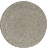 vidaXL Placemats 6 st rond 38 cm katoen effen grijs