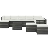 VidaXL 12-delige Loungeset met kussens pallet massief grenenhout