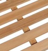 VidaXL Tuinbank met bladpatroon kussen 120 cm massief teakhout