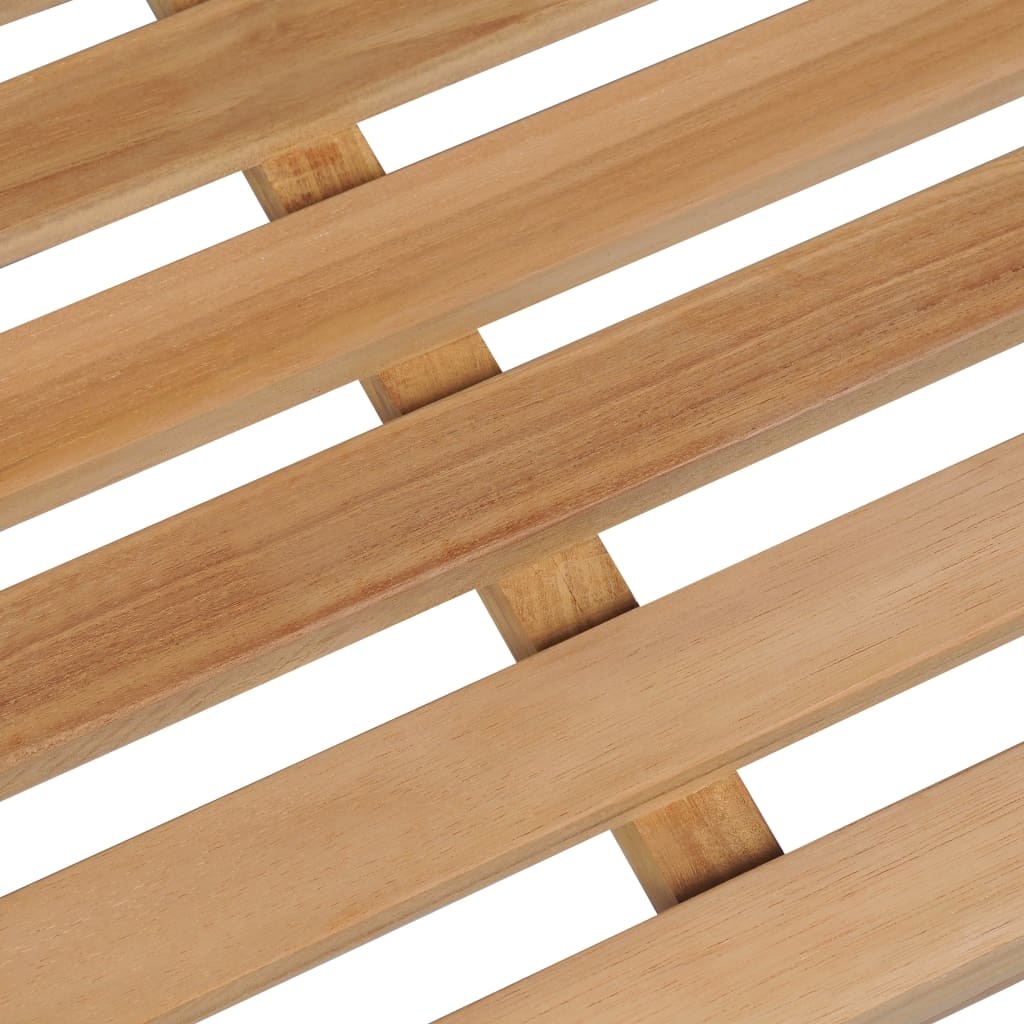 VidaXL Tuinbank met bladpatroon kussen 120 cm massief teakhout