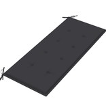 VidaXL Tuinbank met antracietkleurig kussen 120 cm massief teakhout