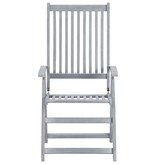 VidaXL Tuinstoelen verstelbaar 4 st met kussens massief acaciahout