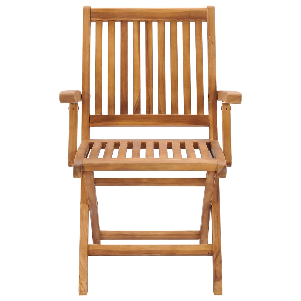 VidaXL Tuinstoelen 2 st met grijze kussens massief teakhout