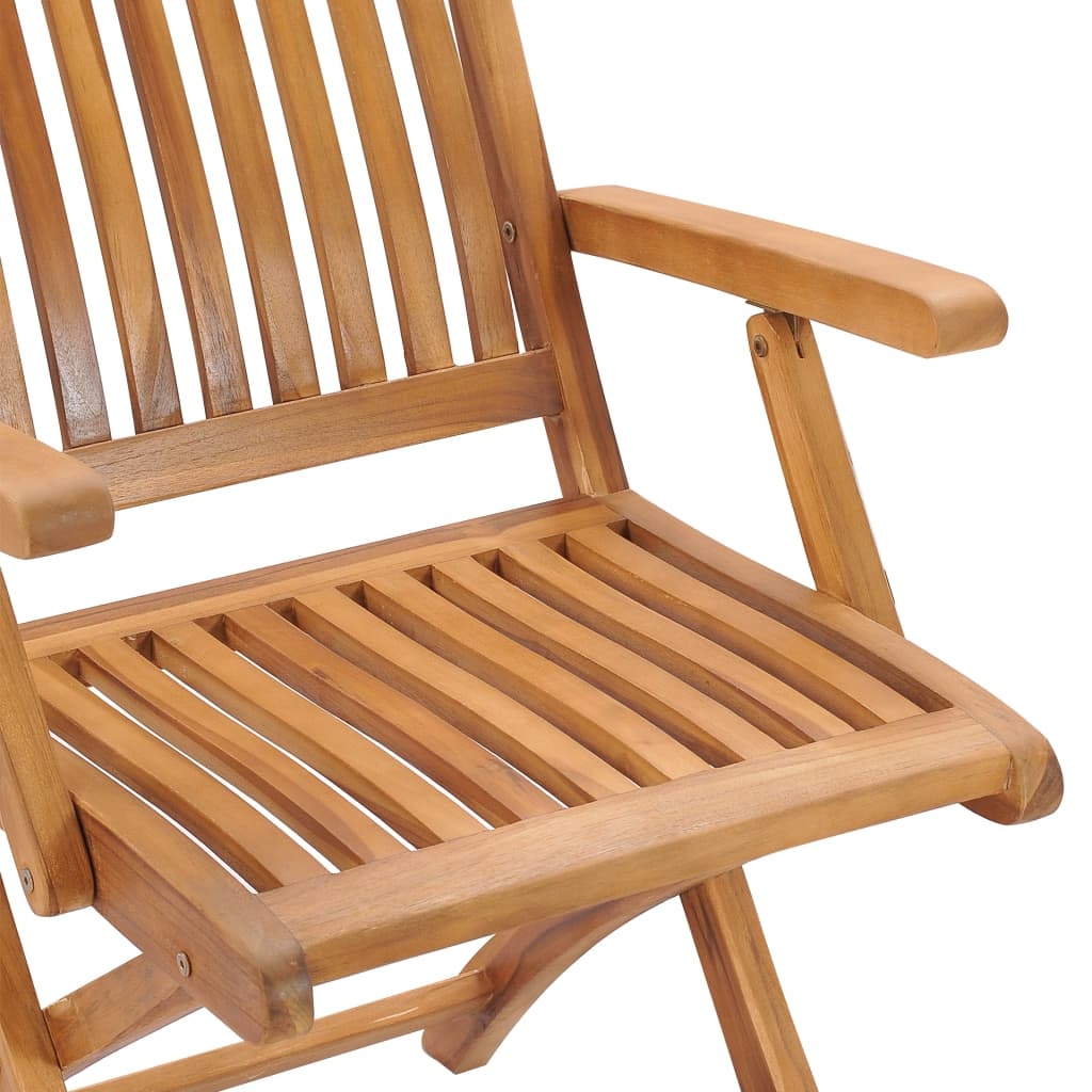 VidaXL Tuinstoelen 2 st met grijze kussens massief teakhout