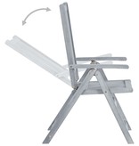 VidaXL Tuinstoelen 3 st verstelbaar met kussens massief acaciahout