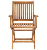 VidaXL Tuinstoelen 2 st met antracietkleurige kussens massief teakhout